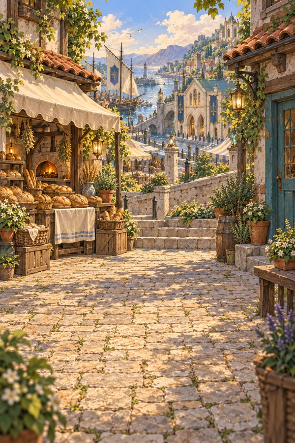 A market in the alley